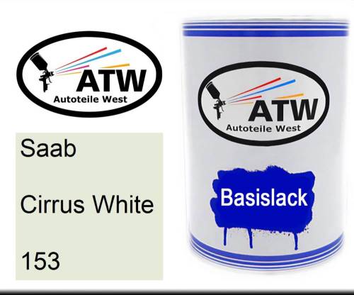 Saab, Cirrus White, 153: 500ml Lackdose, von ATW Autoteile West.